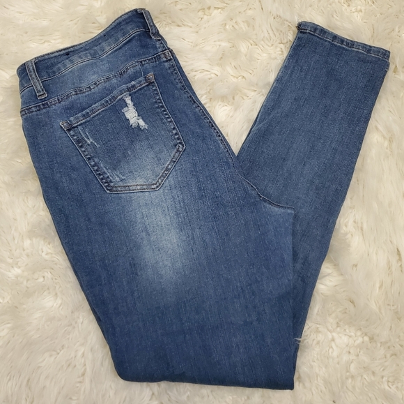 Rue21 Denim - Patchwork Distressed  Skinny Jeans